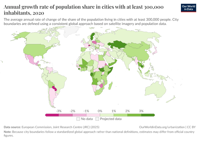 A thumbnail of the "Annual growth rate of urban agglomerations with 300,000 inhabitants or more" chart