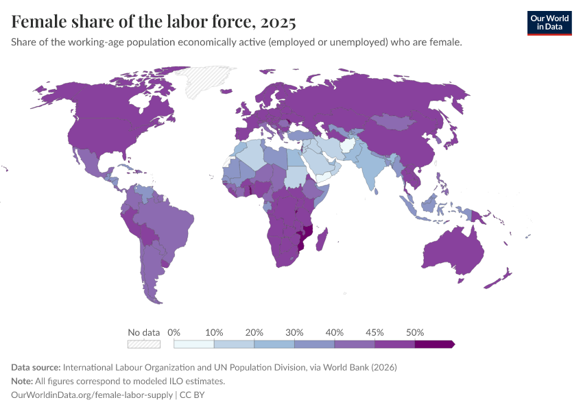 A thumbnail of the "Female share of the labor force" chart