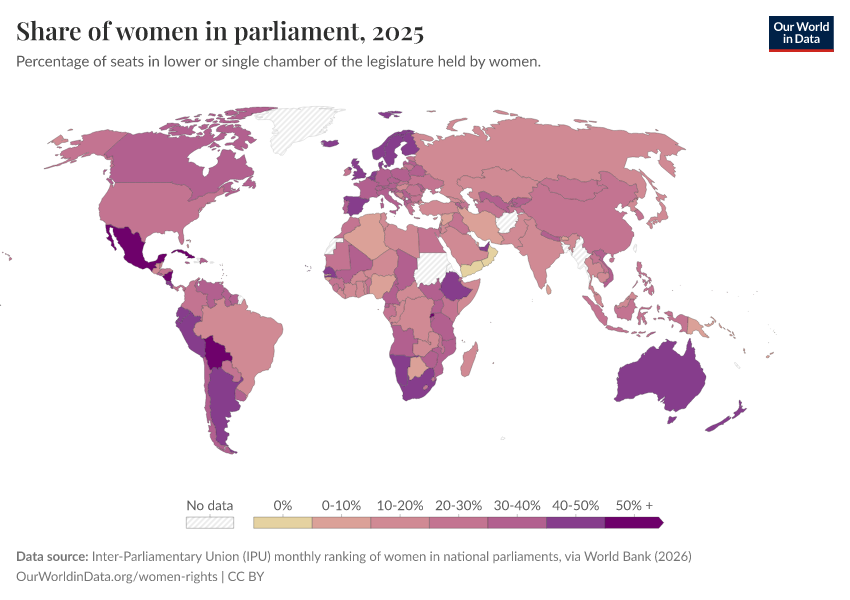 A thumbnail of the "Share of women in parliament" chart
